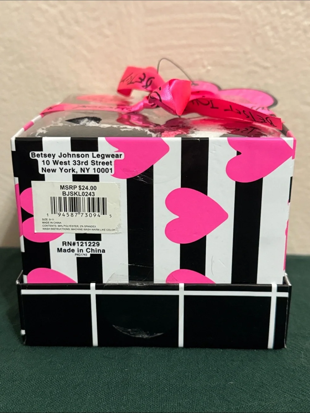Betsey Johnson Black & Hot Pink Plush Sock Gift Set (3-Pack)